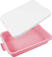 FUNNETOYU Empty Plastic Sandbox with Lid Portable Sand Tray for Outdoor Activities Versatile Storage Box for Crafts for Sensory