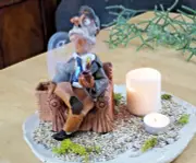 Super Sleuth Cone Incense Holder Detective Figurine Home Decor © Midene Handmade