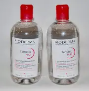 Lot of 2 BIODERMA Sensibio H2O Micellar Water Makeup Remover 500mL Exp 11/26