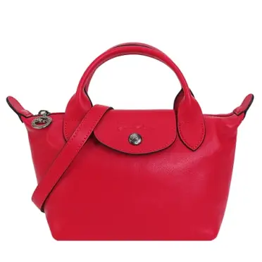 LONGCHAMP LE MINI PLIAGE CUIR系列小羊皮迷你短把兩用水餃包