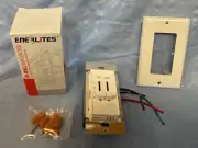 ENERLITES 3-Speed FAN Control + LED LIGHT Dimmer Slider WHITE Switch 17001-F3