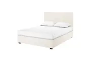 Septima and Gratiana Boucle Bed & Headboard Package - Cream White - King