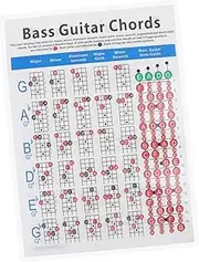 NOLITOY 1pc Electric Bass Chord Diagram Chart Essential Guitar Guide for Beginners Printing Meticulous Workmanship Practice Tool for Quick Mastery
