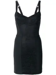 [Dolce & Gabbana] floral-lace corset slip dress 42 Black