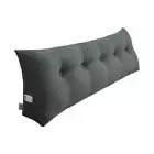 NNEAGS 180cm Dark Grey Triangular Wedge Bed Pillow Headboard Backrest Bedside Ta