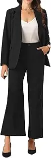 [Allegra K] Business Blazer Pants Set for Women's One Button Office Work Professional 2 Piece Pant Suit