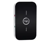 2 in 1 Bluetooth 5.0 with 3.5mm AUX Music Receiver Transmitter Receiver Wireless Audio Adapter For PC TV Headset Car - Black
