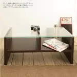 茶几桌(胡桃木色)/電腦桌/雜誌架收納 展示櫃 工業風建 - 雙格收納強化玻璃/高貴不貴