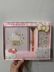 Sanrio Hello Kitty Pink Planner Organizer Stationary Set Trinket Plush