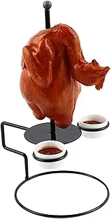 Chicken Rack for Oven | Smoker Rack Whole Chicken Roaster Rack | Stainless Steel Grill Rack Roaster Rack, Chicken Holder with Sauce Cups, Chicken Stand for Smoker, Grilling Accessories