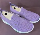 Skechers Stretch Fit Memory Foam Slip-on Shoes Plum Machine Wash Sz 7.5