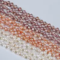 在飛比找蝦皮購物優惠-熱銷 4.5-5mm米形珍珠舞珍珠串100%天然淡水珍珠DI