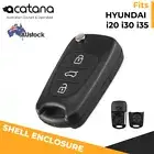 Replacement 3 Button Remote Car Key Flip Shell Case Fob for Hyundai i20 i30 ix35