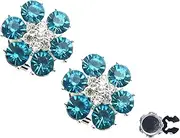 [smile wood] Button Covers Cufflinks Dress Shirt Accessories For Men Women Rhinestone Crystal Flower Cuff links For Tuxedo, Decorative Buttons For Daily Wear Birthday Christmas Party Wedding Gifts