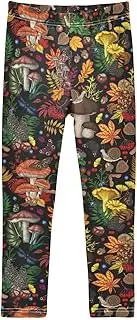 [Caihoyu] Girl's Leggings Pant Soft Comfortable Yoga Pants Elastic Waist Girls Athletic Leggings 4-10T