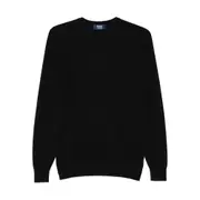 [Fedeli] Fedeli Crew-neck Long-sleeve Top 50 IT BLACK