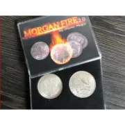 Morgan Fire Set 2.0 By Oliver Magic Tricks 3 Gimmicked Coins Close Up Magic Prop