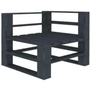 NNEVL Garden Pallet Corner Sofa Wood Grey