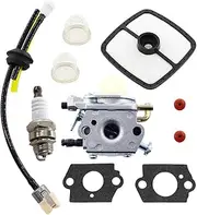 HURI Carburetor for Echo ES-2400 PB-2455 PB-2155 PB-1000 Blower For Zama C1U-K44B C1U-K126 C1U-K43B C1U-K43 12520009565 12520009564 12520009563 12520009562 12520009561 with Air Filter Tune Up Kit AU