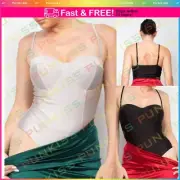 Womens Basics Solid Sweetheart Neck Cami Sleeveless Stretchy Teddy Bodysuit Top