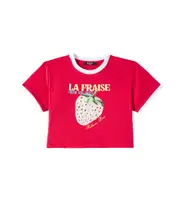 [Balmain Kids] Balmain Kids Printed cotton T-shirt Y 14 red