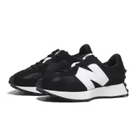 在飛比找PChome24h購物優惠-NEW BALANCE 休閒鞋 NB 327 黑白 麂皮 復