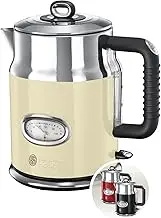 Russell Hobbs 21672 1.7l Capacity 360° Base Retro Vintage Kettle, Cream