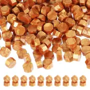 Wax Seal Beads, 720 Pack Sealing Wax Beads Octagon Stamp Beads, Dark Golden