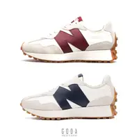 在飛比找蝦皮商城優惠-【NEW BALANCE 327】皮革(酒紅/深藍) 情侶鞋