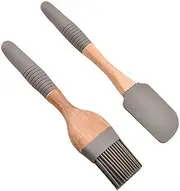 BESPORTBLE Detachable Silicone Baking Tools BBQ Grill Scraper Oil Brush Baking Scraper Sturdy Handle Practical for Cooking
