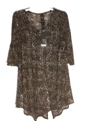 Elegant Size S Taking Shape Obsession Sheer Lace Tunic Rrp $139.95 Split Sleeves