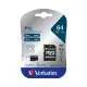 【Verbatim 威寶】MicroSDXC Pro 64GB V30 U3 UHS-I 記憶卡(47042)