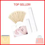 Waxing Kit with 400 White Wax Paper Cloth Eyebrow Strips, 200 Wooden Applicator