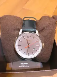 在飛比找Yahoo!奇摩拍賣優惠-3折 全新台灣專櫃現貨Coach大三針不銹鋼黑色牛皮表帶手錶