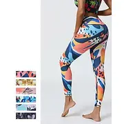 Women's Capri Leggings Yoga Leggings Tummy Control High Waist Gym Athletic Pilates Bottoms Black Yellow Blue Fall Sports Activewear Tight Fit
