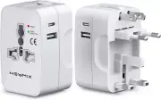 Power Adapter, Universal Travel Adapter USB C, World Travel Power Plug With USB,