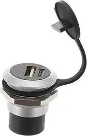 IWOWHERO USB Connector USB Pass Through Coupler Female to Female Flush Mount for Panel Installation Connect Desktop Laptop Devices Hidden Cable Access with Cover