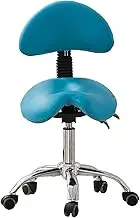 Saddle Chair,Saddle Stool with Pedal,Ergonomic Chair with Back Support,Swivel Salon Cutting Stool for Office Salon Shop,Adjustable Height