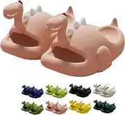 [Spacebuyer] Dinosaur Slippers, Dinosaur Cloud Slides Dinosaur Slides Cute Cartoon Anti-Slip Novelty Open Toe Slides Summer Indoor Outdoor Beach Shoes Sandals for Adult Kids