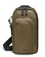 NEW Tumi Harrison GREGORY Sling Crossbody Bag Backpack - OLIVE GREEN LEATHER