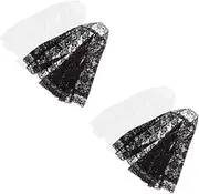 [DEARMAMY] Bride Lace Veil Dress Bride to Be Sash Formal for Women Wedding Decorations Bride Robe Short Wedding Veil Wedding Veil Short Shawls Halloween Veil White Veil The Wedding