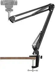 Webcam Stand Desktop Suspension Boom Scissor Arm Mount Holder for Logitech Webcam C922 C930e C930 C920 C615