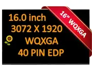 New 16" WQXGA Laptop LED LCD screen for Lenovo 5D11N95626 display panel