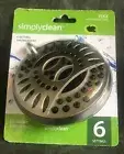 SimplyClean 8402300SC EDGE Brushed Nickel, 6 Settings Fixed Showerhead - NEW