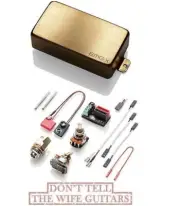 EMG HAX BRUSHED GOLD ALNICO HUMBUCKER SIZED SINGLE COIL SOUND PICKUP POTS & WIRE