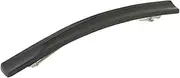 Parcelona French Long and Thin Large 4" Black Celluloid Automatic Hair Clip for Girls Strong Hold No Slip Grip Hair Claw Clips for Women, Made in France