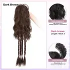 Easy To Braid Ponytail Wig Heat Resistant Synthetic Fiber Hair Extensions Girl