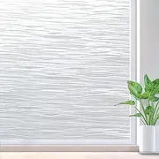 rabbitgoo Window Privacy Film Frosted Glass Window Film Removable Window Vinyl Door Window Coverings UV Blocking Self Static Cling Non-Adhesive Window Clings Sticker for Home Decor, 44.5 x 200cm