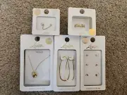 Lovisa Jewellery Bundle Earring Necklace Ring 925 Sterling Silver Gold BNWB