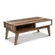 Coffee Table 2 Drawers Walnut Serena
